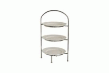 3 tier plate stands with plates 3 x 27cm Plates