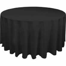 BLACK POLY ROUND TABLE CLOTH