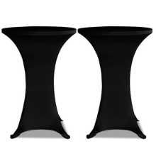 Black cocktail tube bar cover, fitted lycra cover to the floor create style to the cocktail bar tables