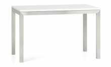 Bar Table white with a stainless frame. 110 cm x 65 cm x 100 cm high