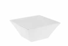 White china square salad bowl 25.5 x 25.5cm