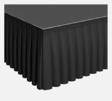 Stage skirting black 300mm and 600mm