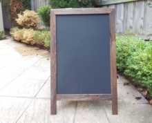 Chalkboard on timber A frame 600mm x 450mm