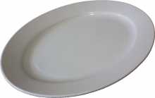 White china oval platter 47cm