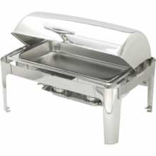 Roll Top Chaffing Dish Including fuel, Supplied with either 1 x full pot or 2 x half pots