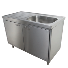 Sink unit complete with tap, sink, and waste, 1800mm w x800mm d x 900mm h Inc 3 x 25 ltr water jerrys, 