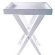 Butlers Tray White Timber 650 x 600 x 450 mm