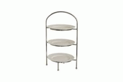 3 tier plate stands with plates 3 x 27cm Plates