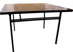 Trestle Table Timber Top 120cm x 120cm Seats 8