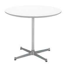 White Table Round. Cafe Style.  70cm.  Seats 2-3