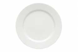 Royal Porcelain White Round rimmed plate