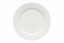 Royal Porcelain White Round rimmed plate