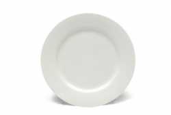 Royal Porcelain White Round rimmed plate