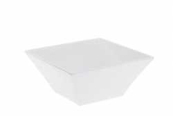 White china square salad bowl 25.5 x 25.5cm