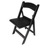 STYLISH BLACK RESIN PADDED FOLDING CHAIR STRONG AND DURABLE