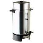 Coffee percolator brew 36 to 100 cups for fresh ground coffee. allow for one cup of course ground coffee per 10 cups of coffee. Coffee percolator brew 36 to 100 cups for fresh ground coffee. allow for one cup of course ground coffee per 10 cups of coffee.