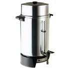 Coffee percolator brew 36 to 100 cups for fresh ground coffee. allow for one cup of course ground coffee per 10 cups of coffee.