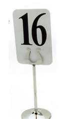 Chrome Table Number Holder 20cm High