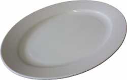 White china oval platter 47cm
